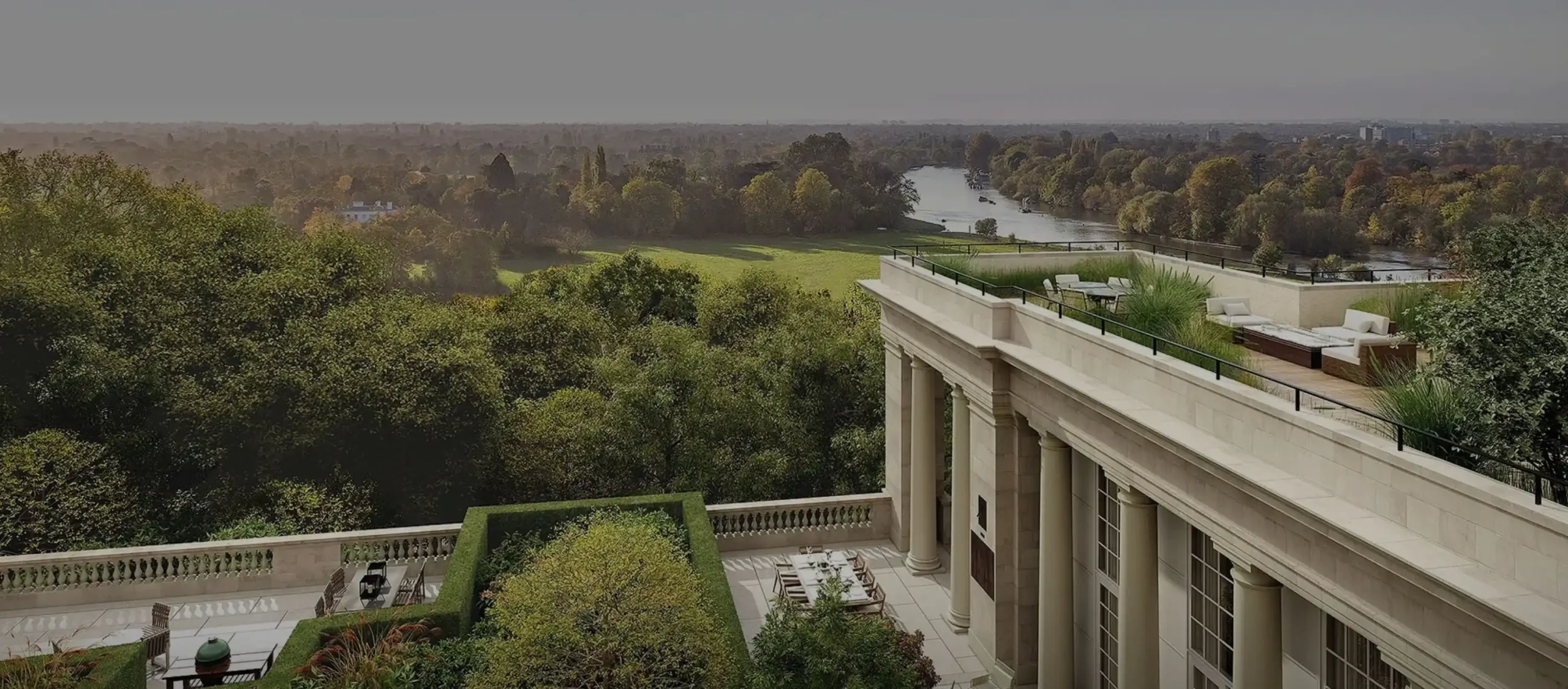 City and country view