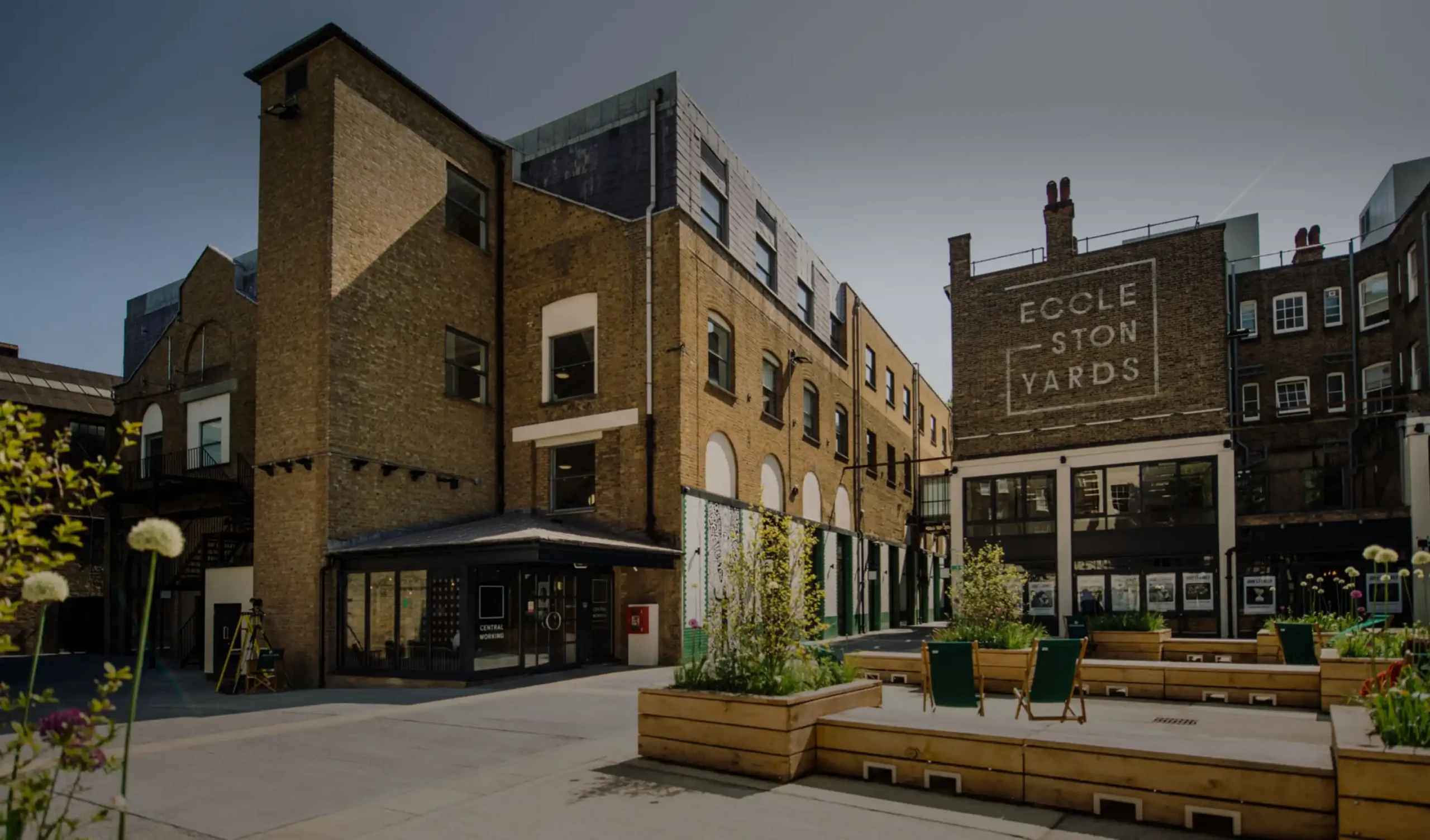 City with street furniture