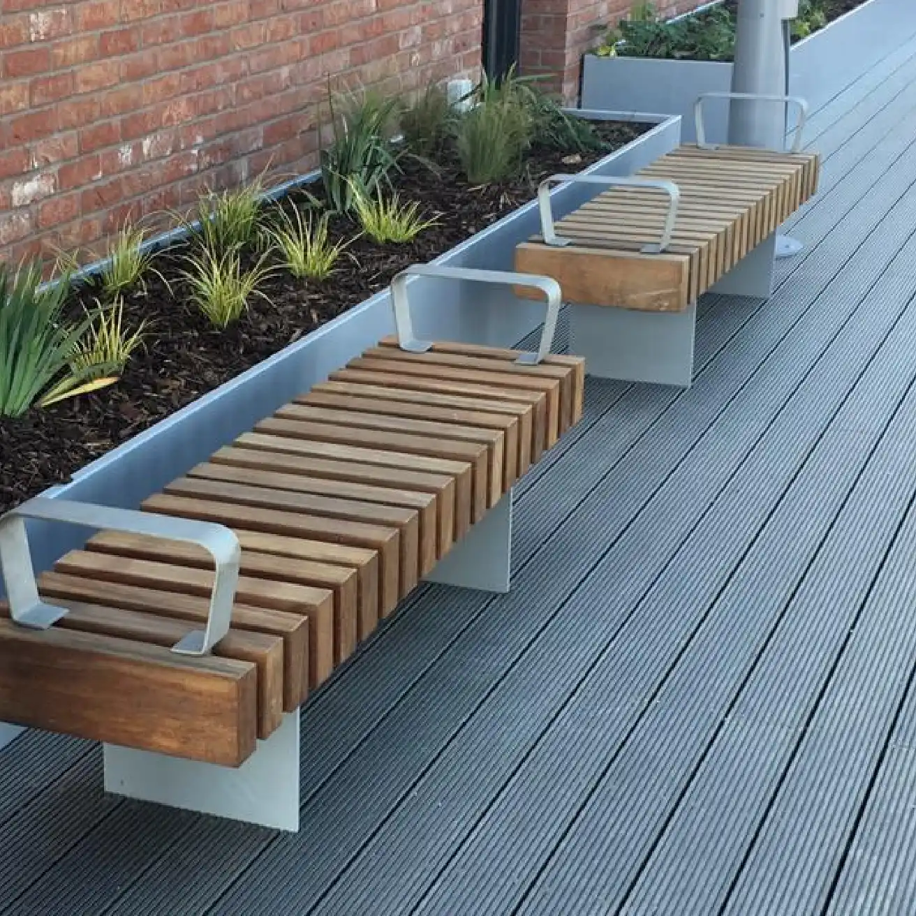 Wooden benches